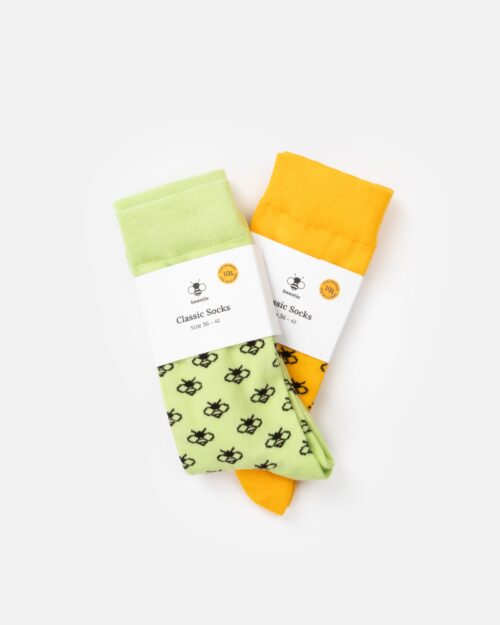 Produktbild der beestie Classic Socks in den Farben Yellow und Green